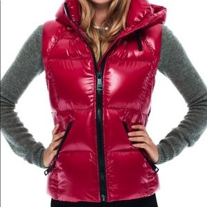 SAM. red puffer vest